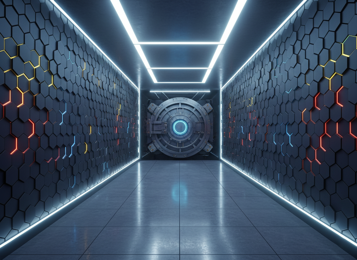 Hexágonos Gamer con Detalles Estilo Neón