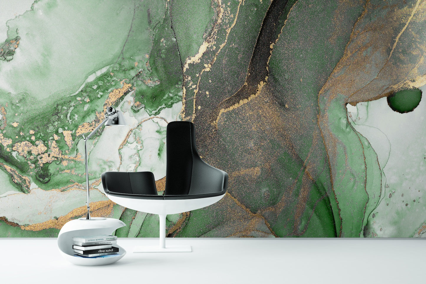 Mármol Liquido Abstracto Verde