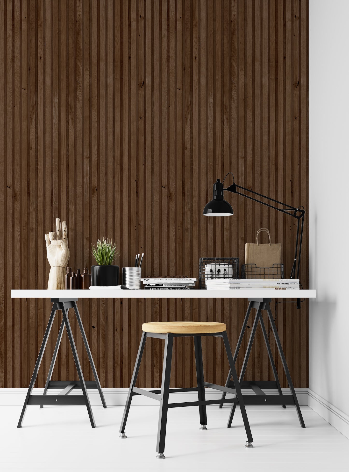 Imitación Lambrín de Madera Dark Wood