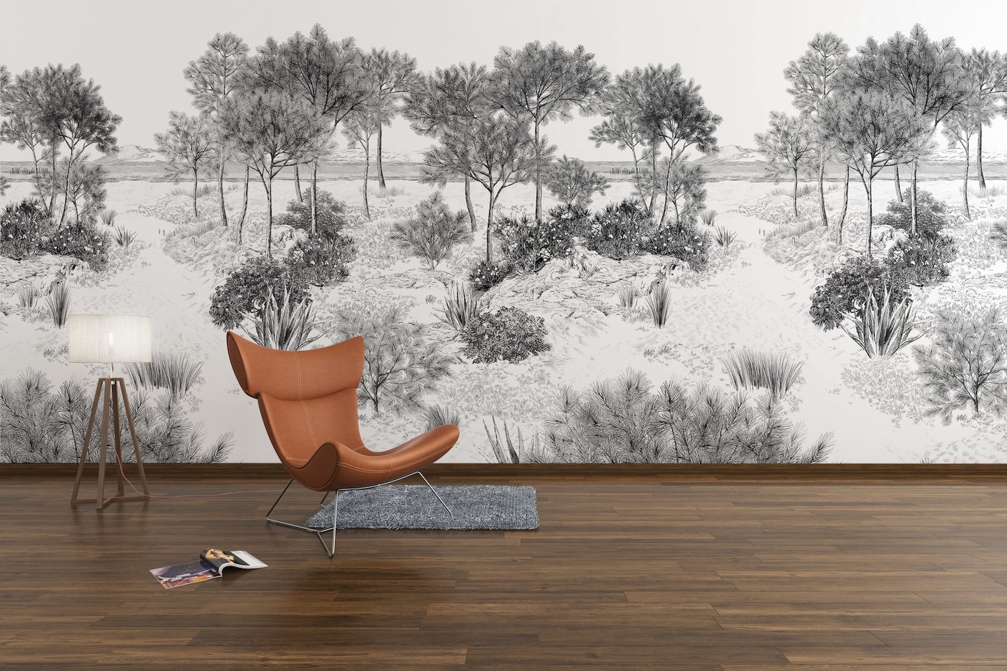 Paisaje Oceano, Playa y Plantas