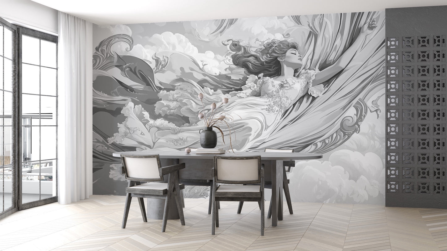 Beautiful Angel-Like Lady