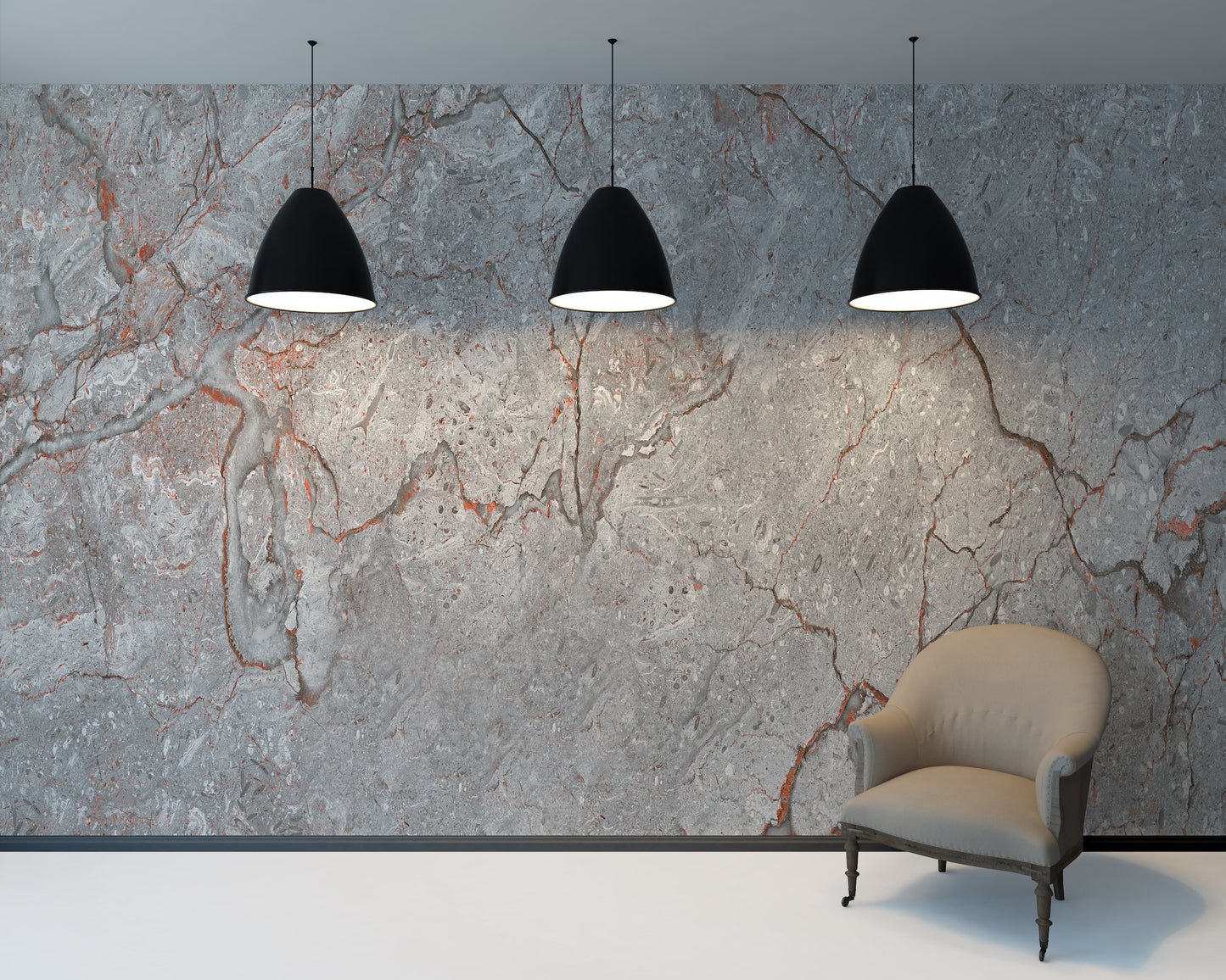 Marmol Gris Claro Vetas Ocre