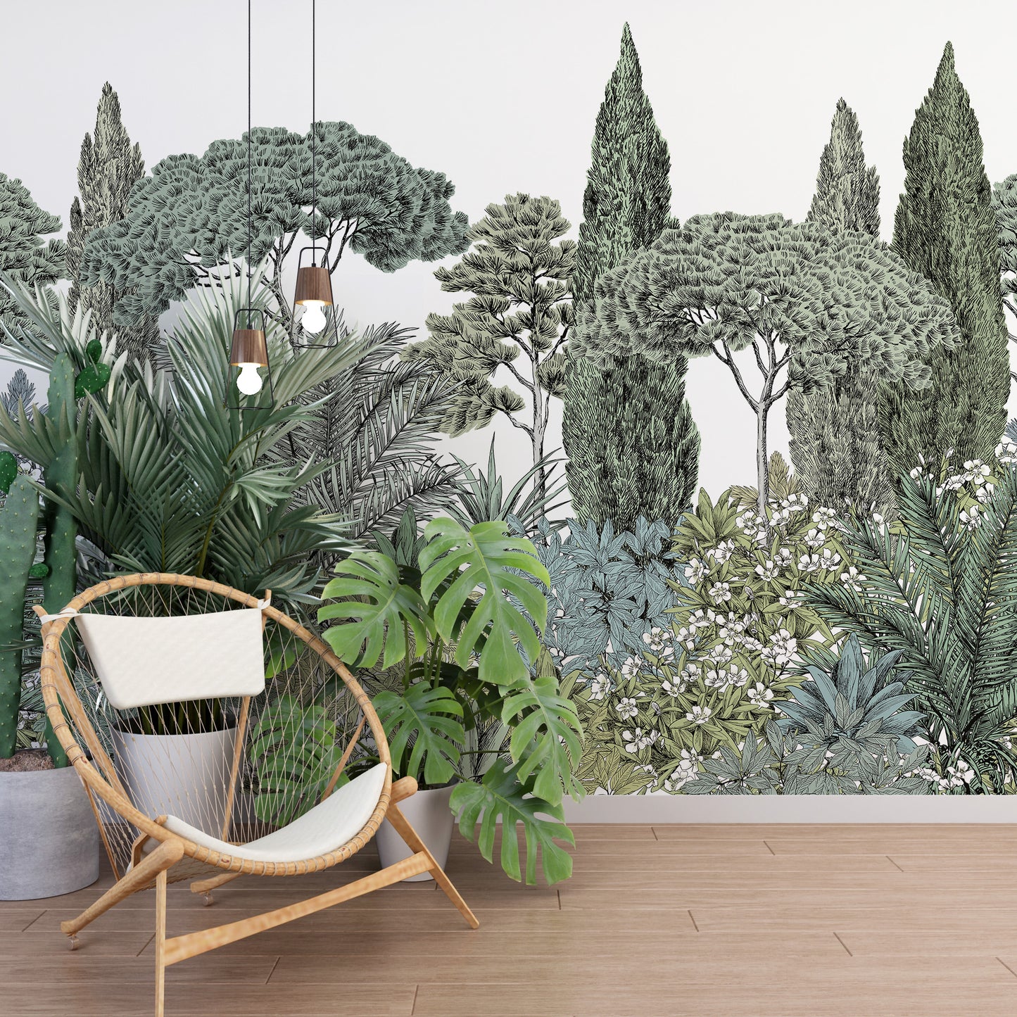 Bosque Romántico Tonos Verdes