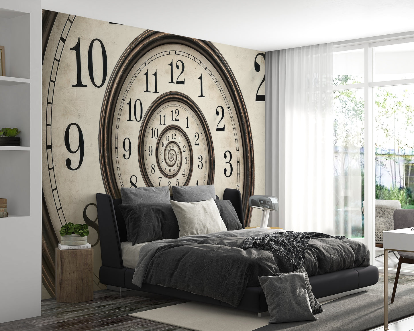 Reloj Espiral Vertigo Fibonacci Surrealista