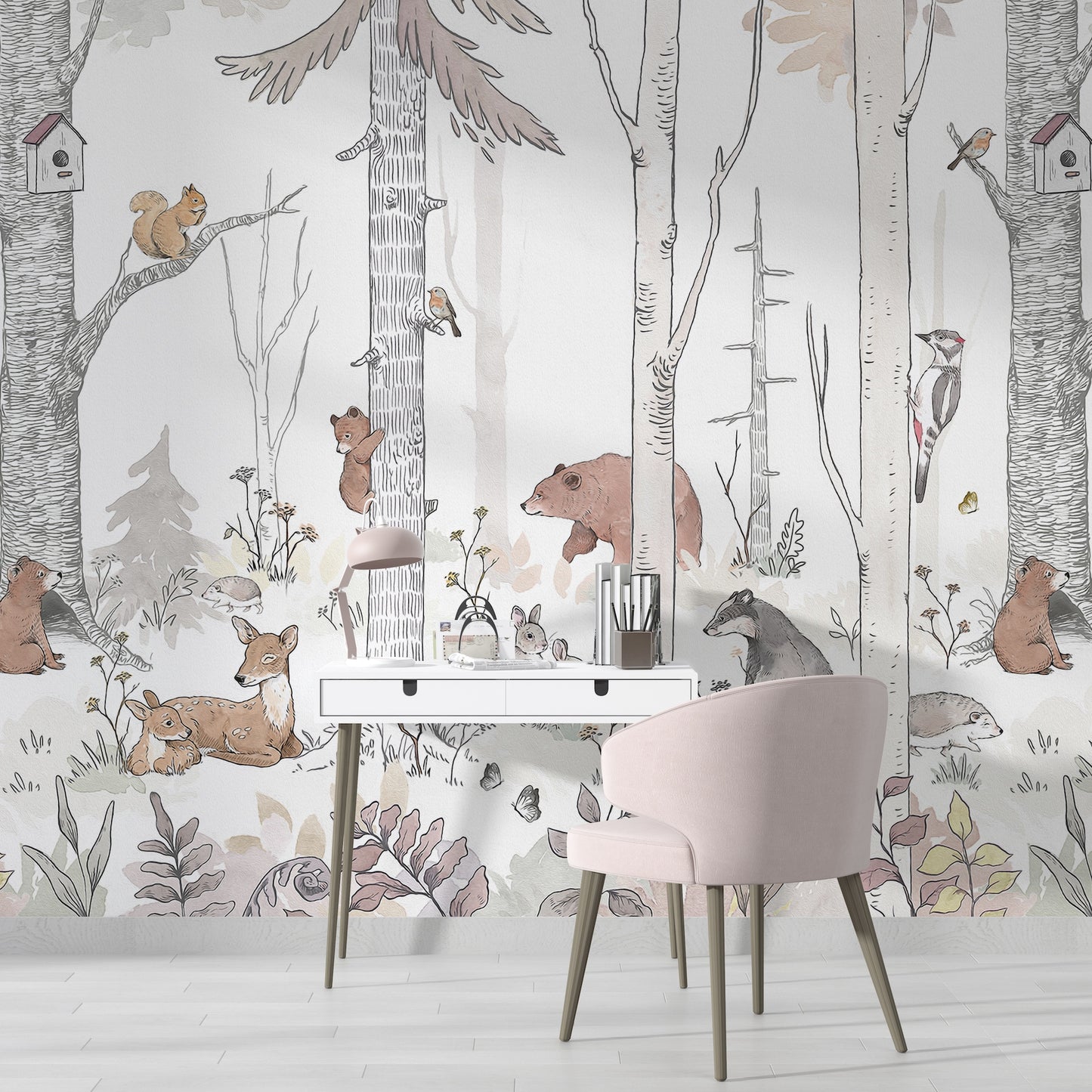 Ilustración Animalitos en el Bosque