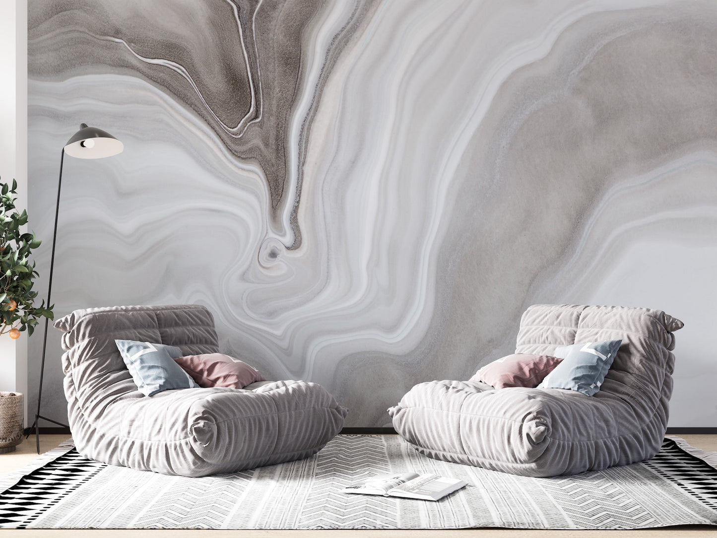 Gray Fluid Art