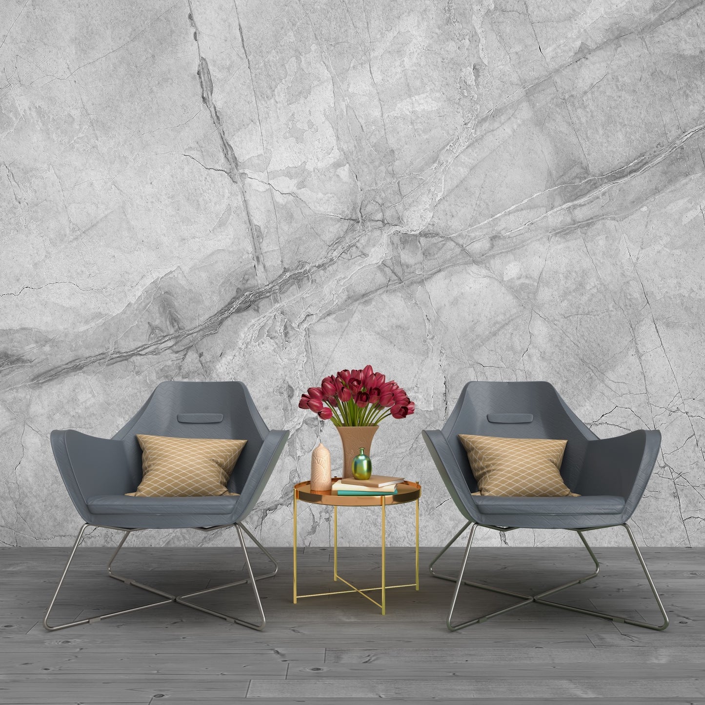 Elegante Muro Mármol Gris