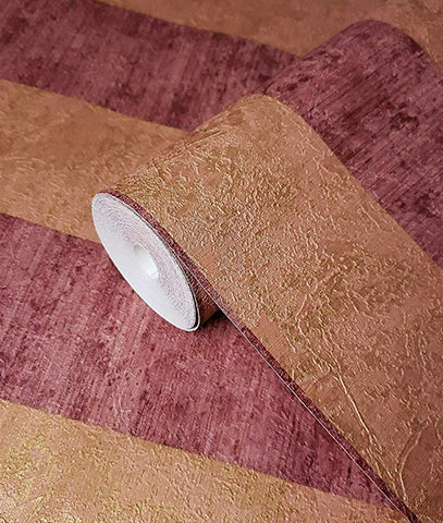 Tapiz Wallpaper Maroon and Vintage Orange