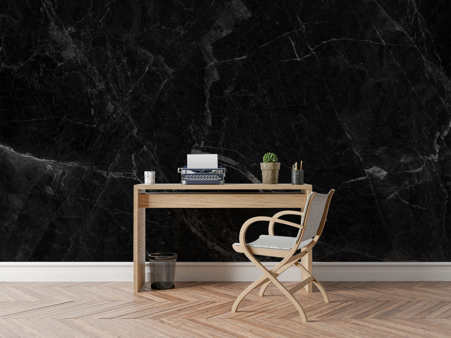 Mármol Gris Carbón Cetas Blancas