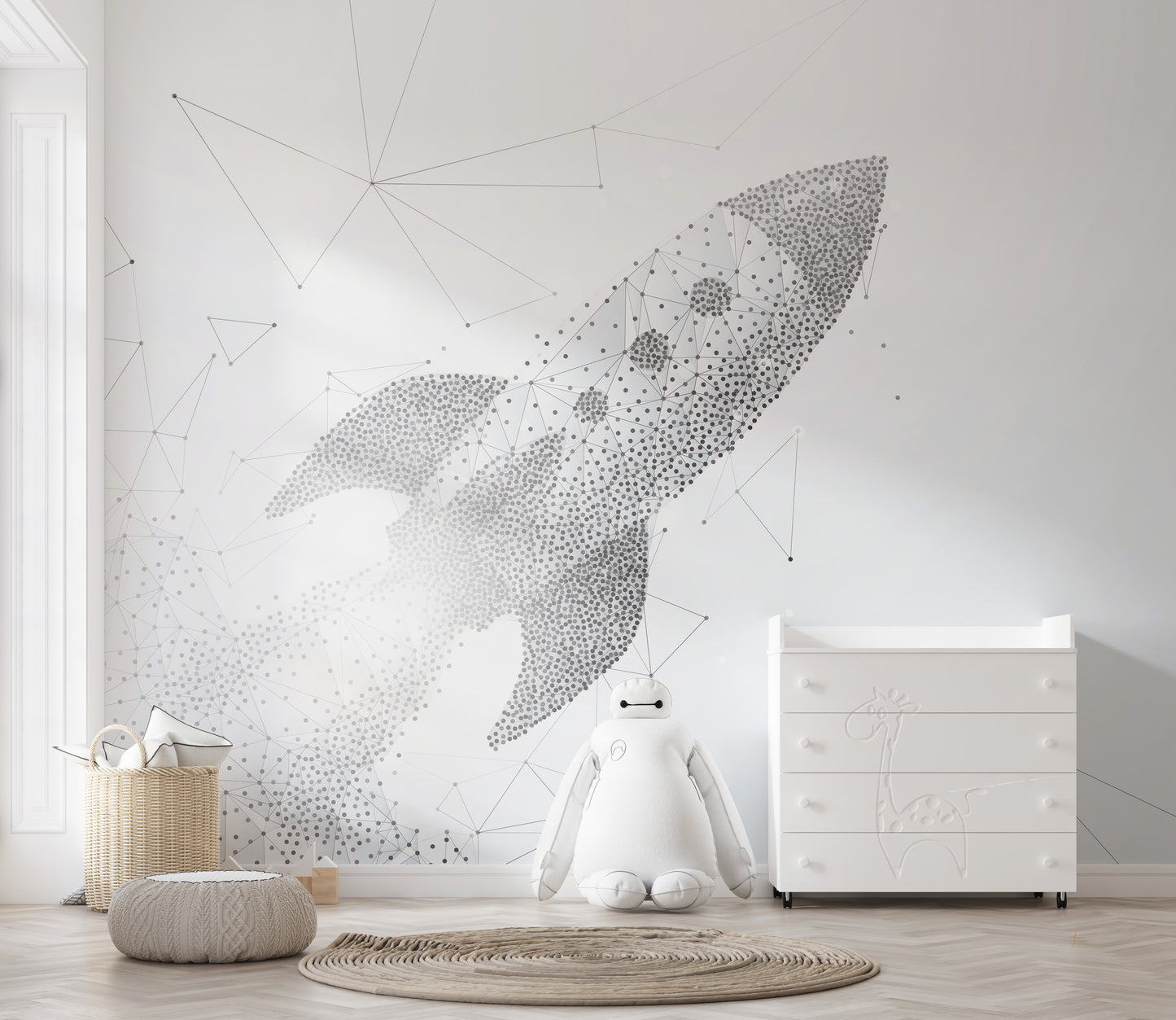 Rocket Launch Dots & Poligons