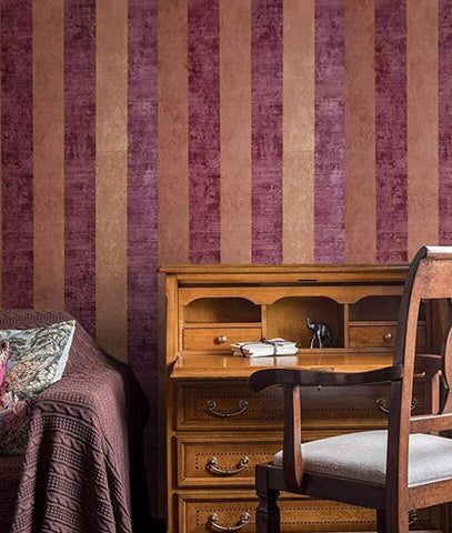 Tapiz Wallpaper Maroon and Vintage Orange