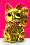 Canvas Decorativo Maneki Neko Gold