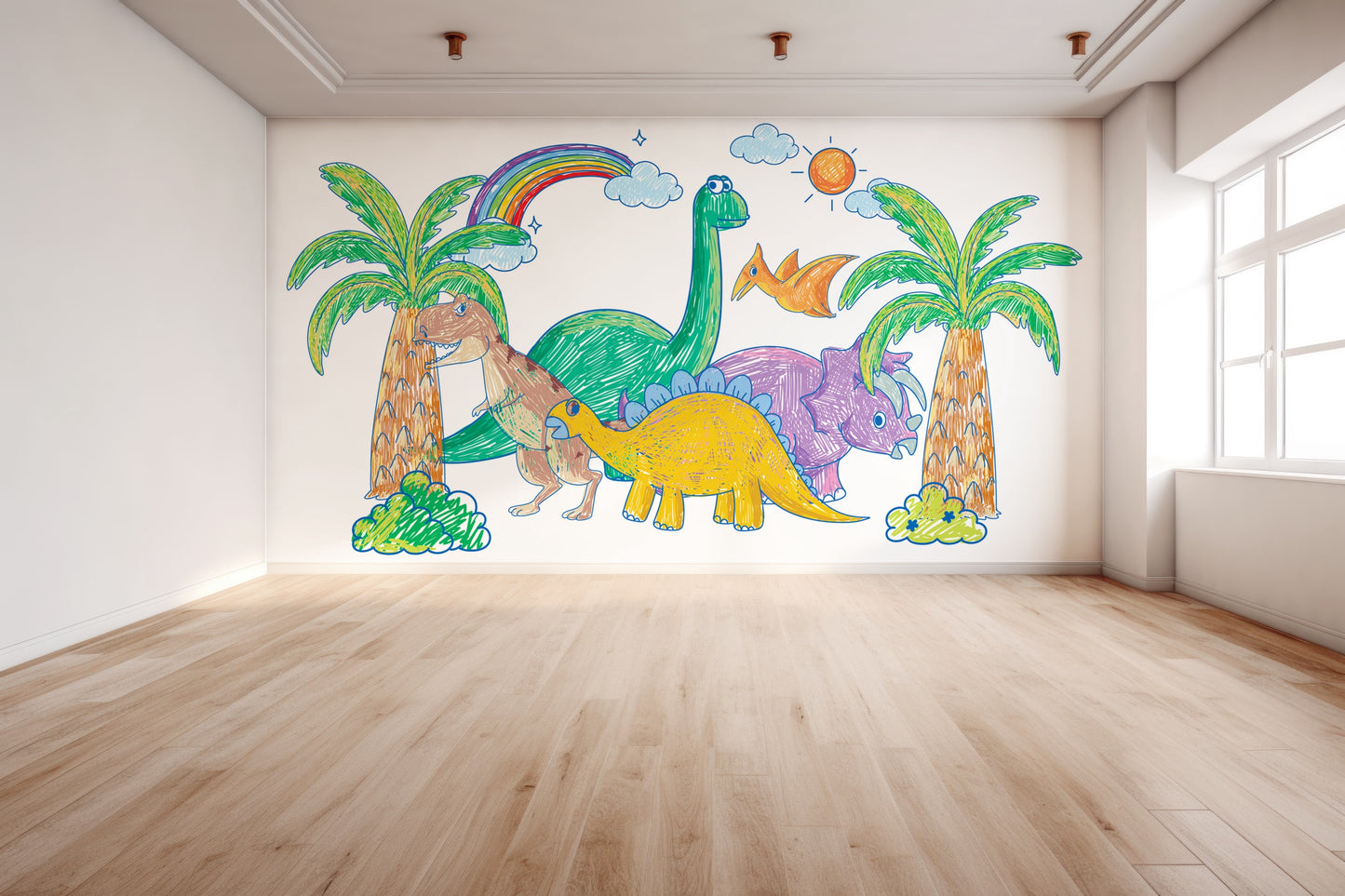 Dinosaurios de Crayones