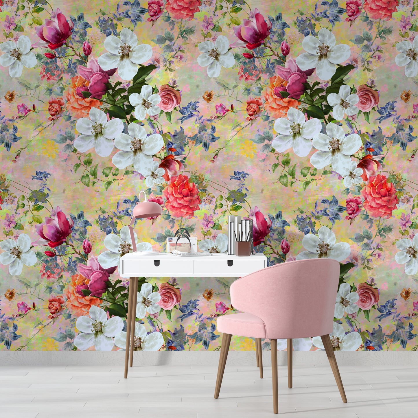 Vintage Retro Floral Saturated