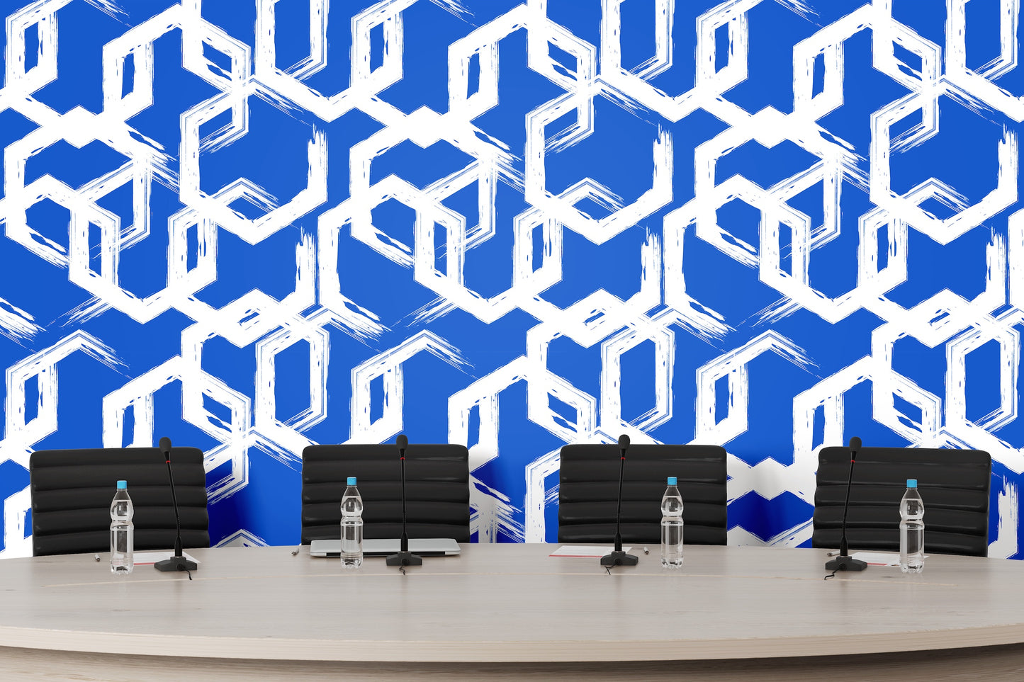 Brochazos Blancos en Forma de Hexágonos