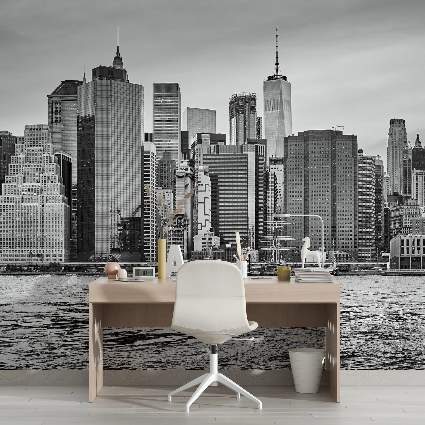 New York Skyline Black & White