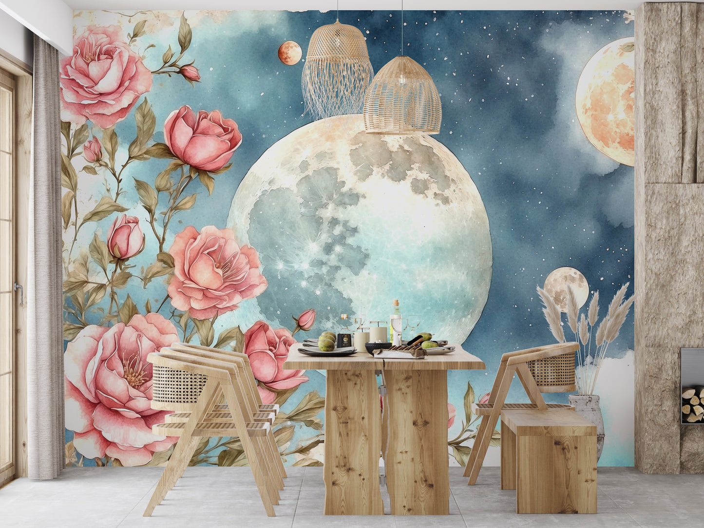 Roses and Romantic Moons