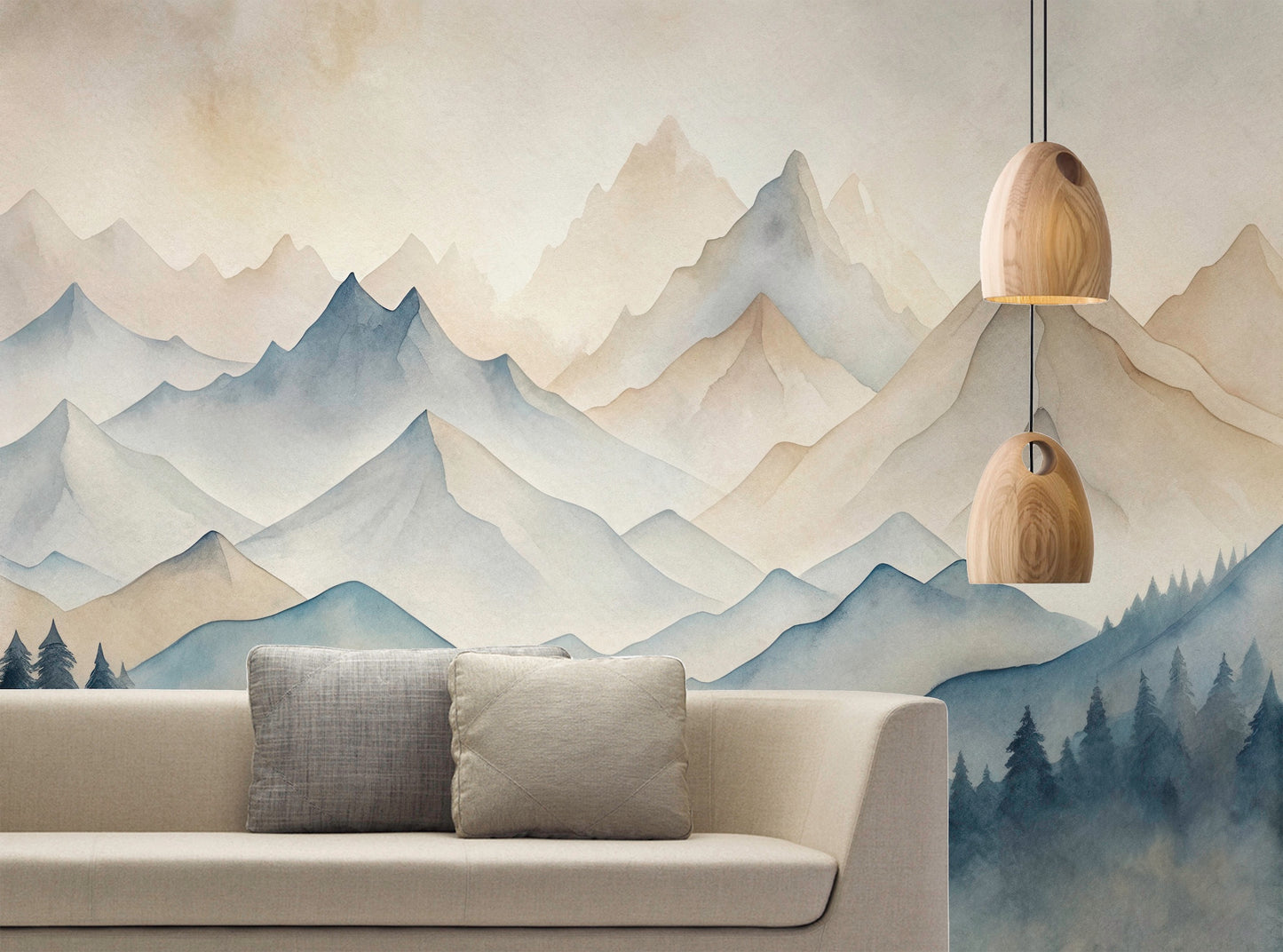 Arte Japonés Paisaje Acuarela I