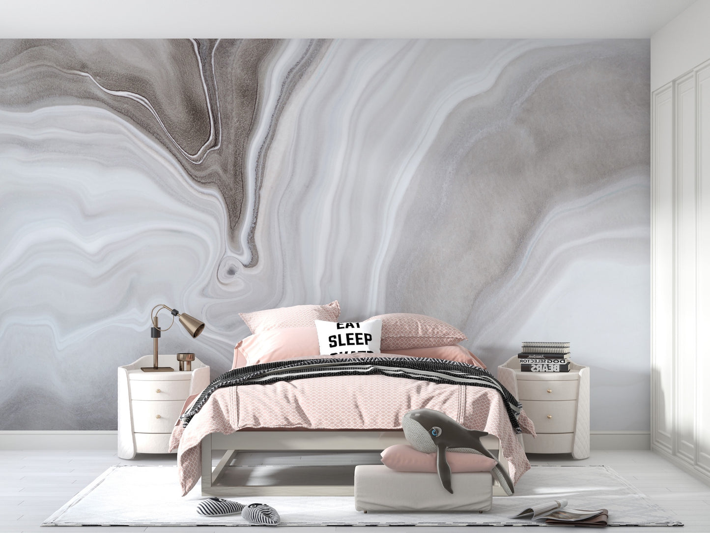 Gray Fluid Art