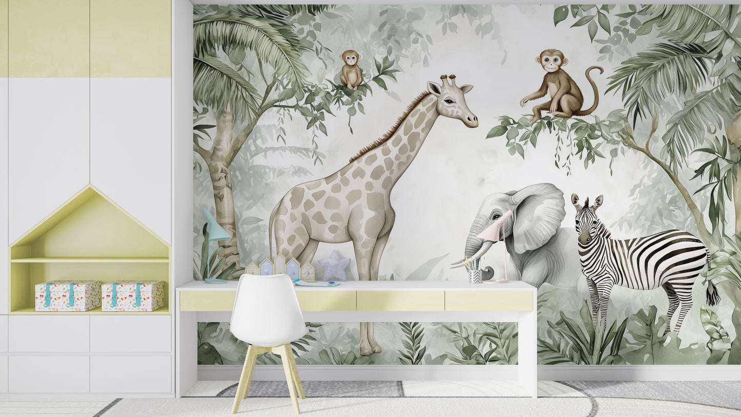 Selva Infantil Monos, Cebra, Elefante y Jirafa