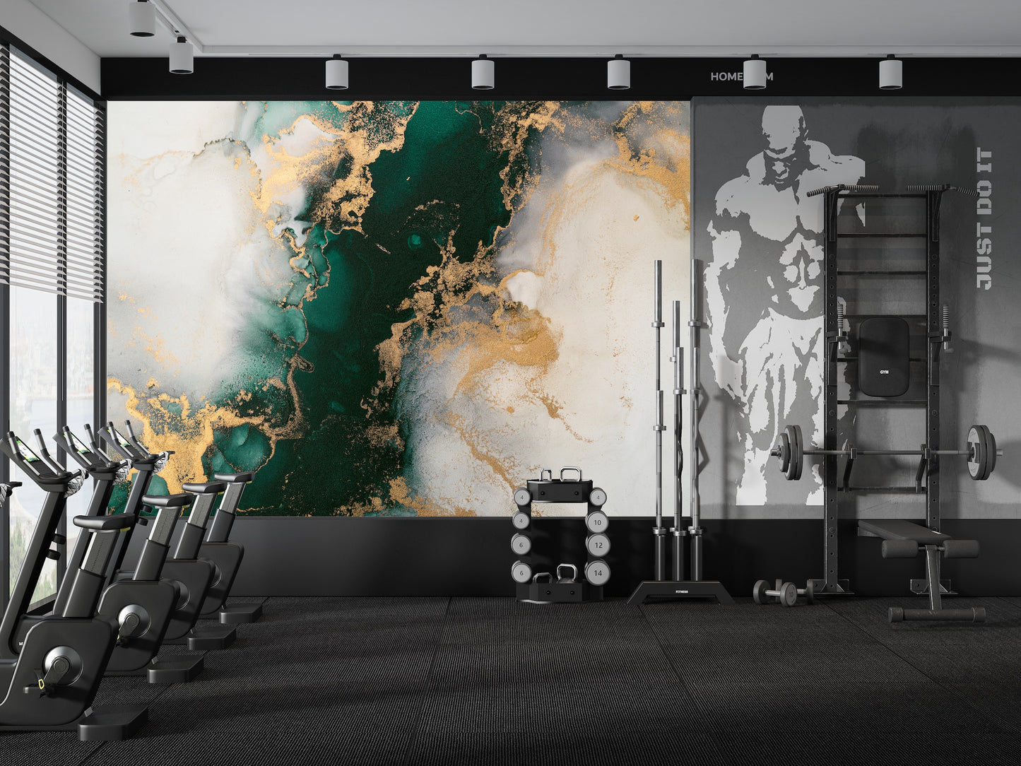 Marmoleado Verde y Dorado