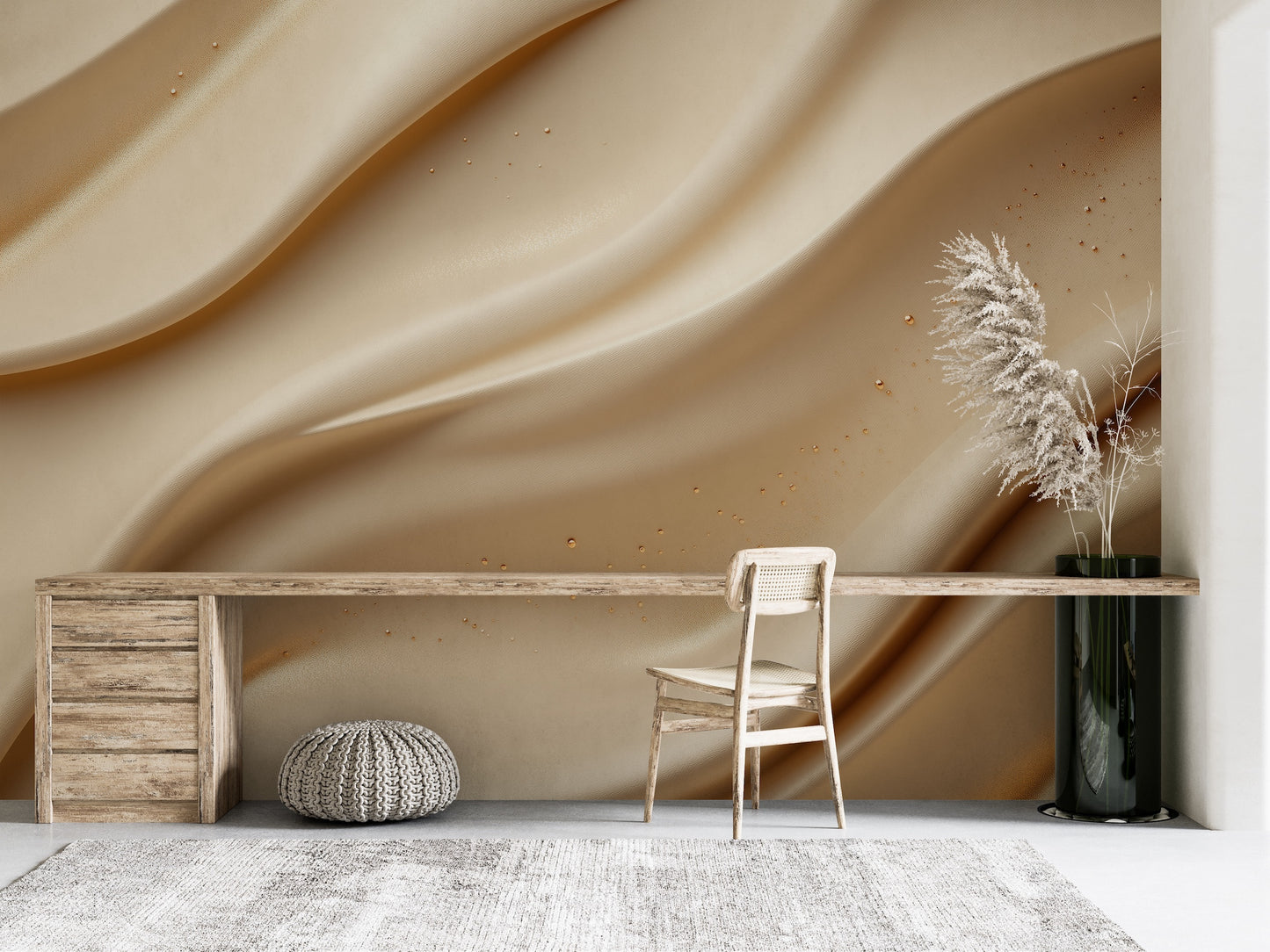 Milky Waves Golden Bubbles