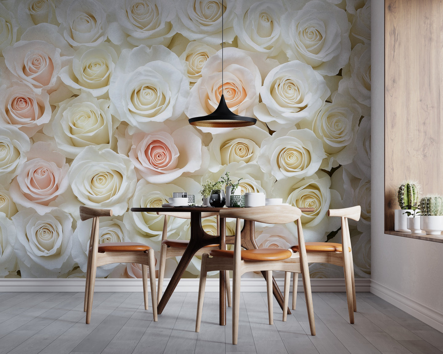 Fondo Rosas Blancas y Melones