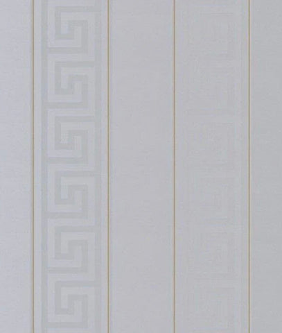 Tapiz Wallpaper Versace Grecas y Líneas - Blanco