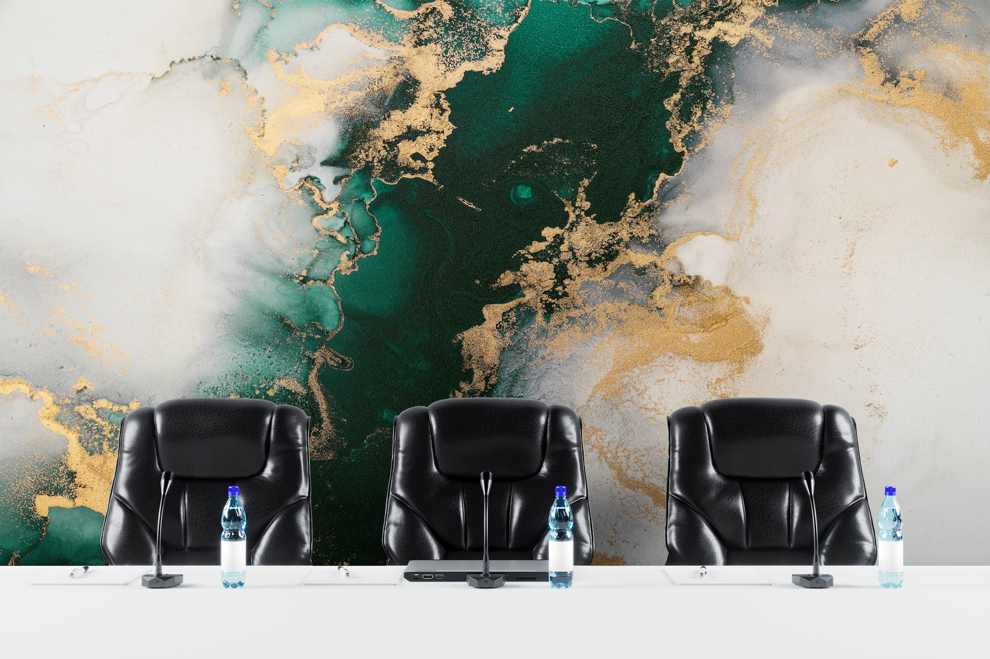 Marmoleado Verde y Dorado