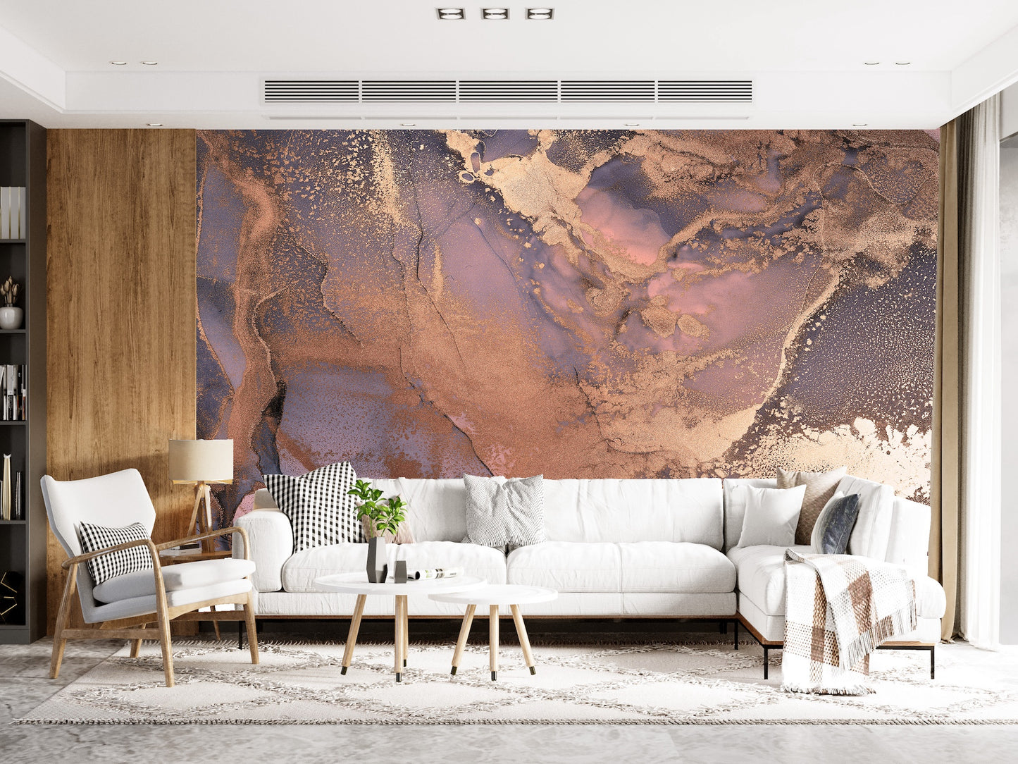 Marmoleado Lilas y Bronce