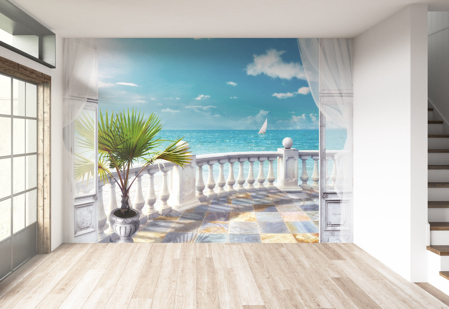 Paisaje Vista al Mar Desde Terraza