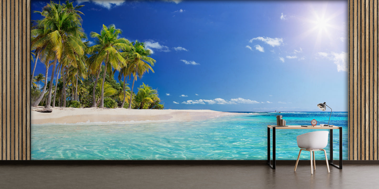 Playa, Arena, Mar, Palmeras