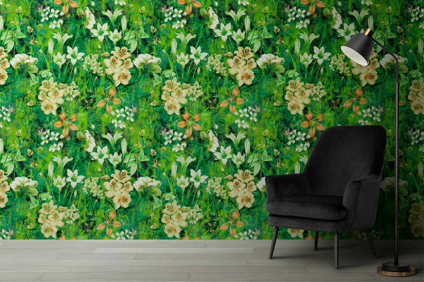 Lush Green Floral Pattern