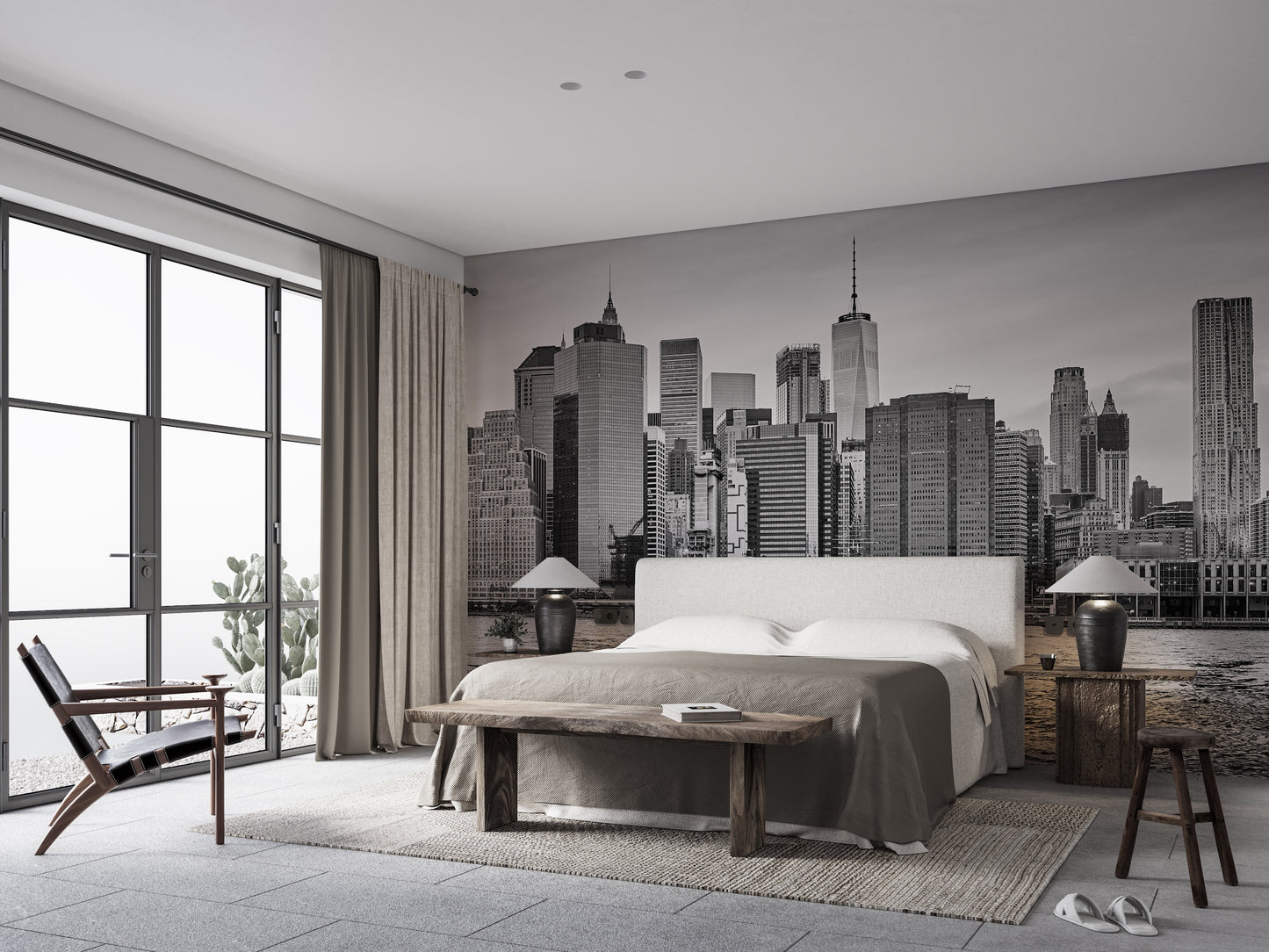 New York Skyline Black & White