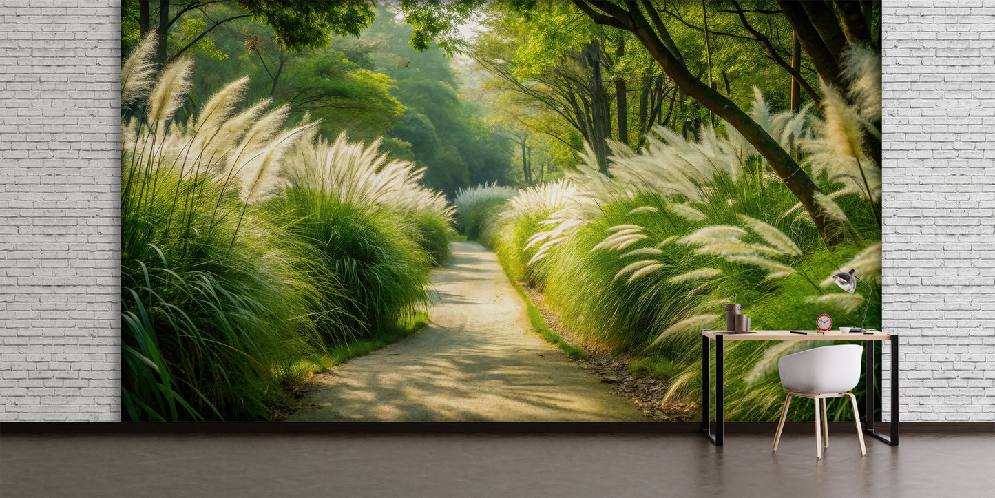 Camino Entre Arbusto y Arboles