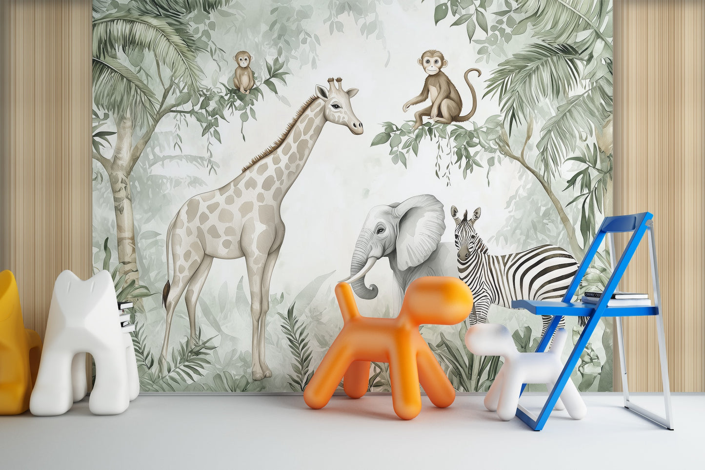 Selva Infantil Monos, Cebra, Elefante y Jirafa