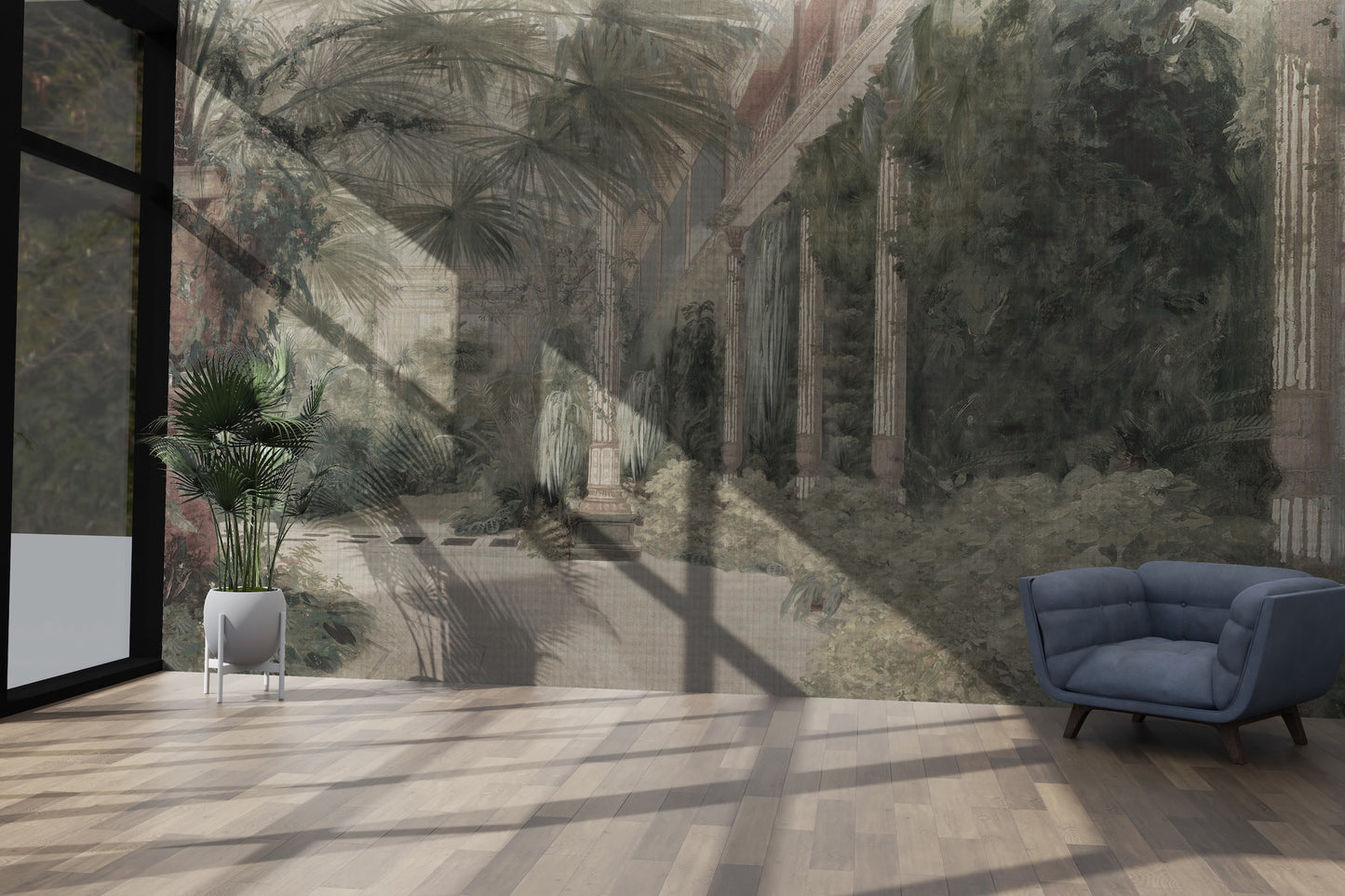 Acuarela Jardín Interior