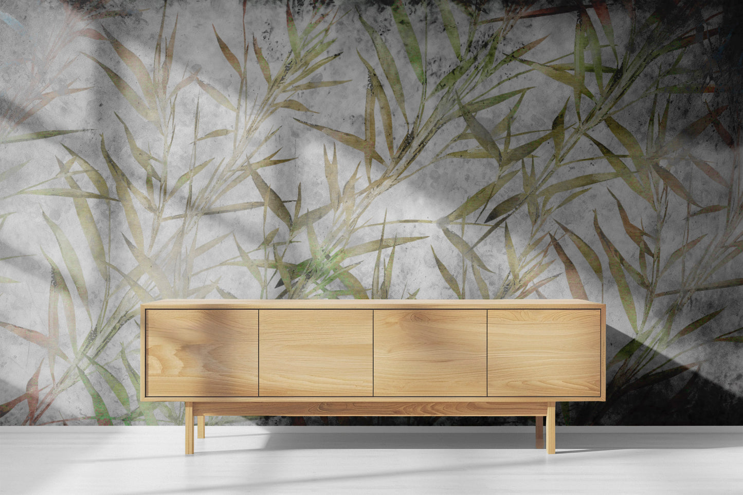 Concreto y Hojas de Colores