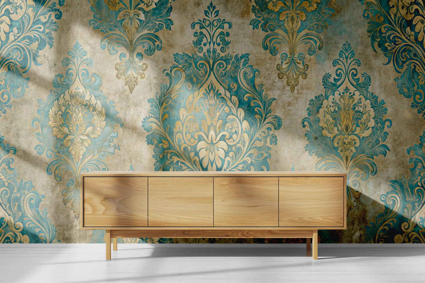 Grecas Estilo Damasco Vintage Grunge