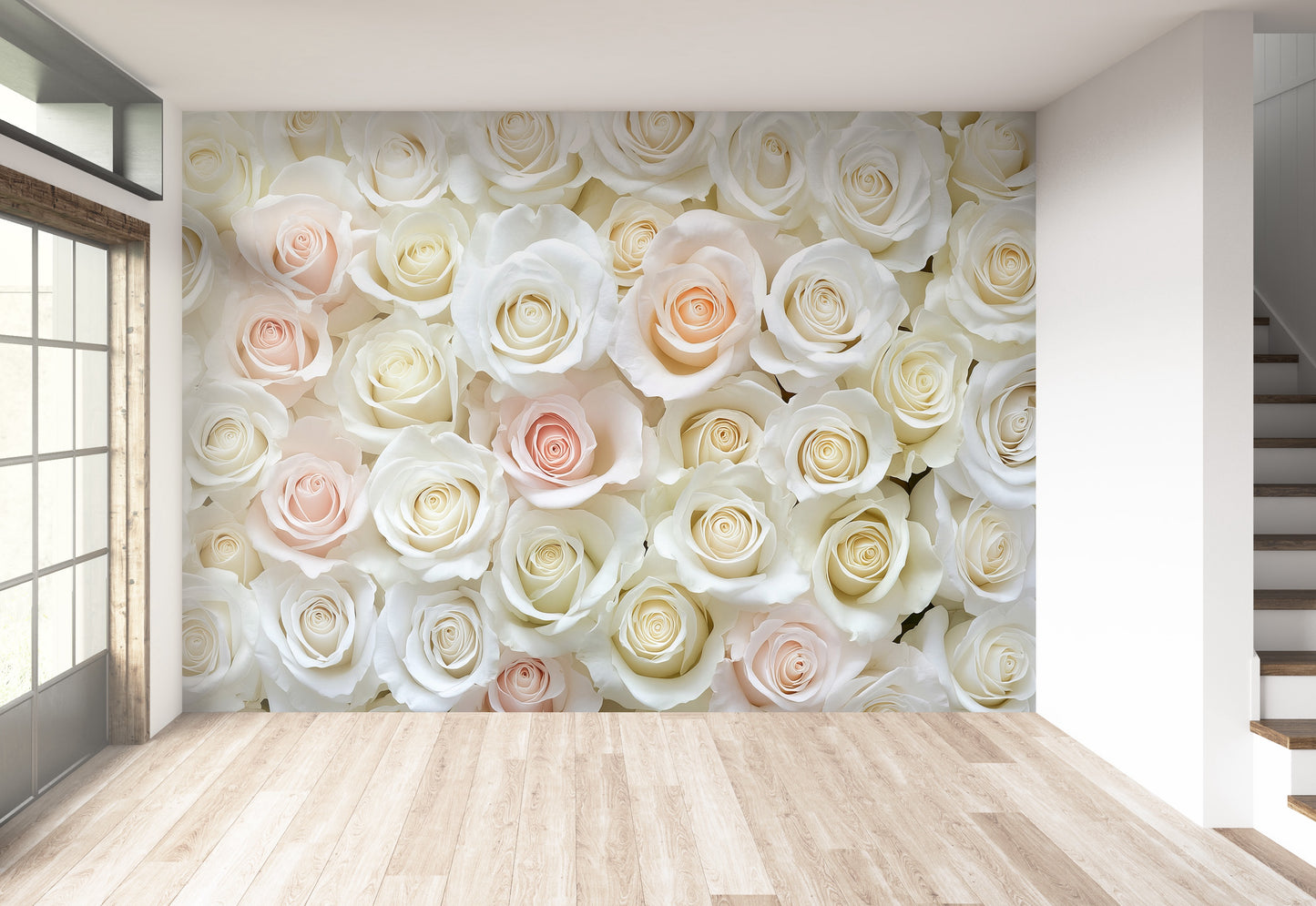 Fondo Rosas Blancas y Melones