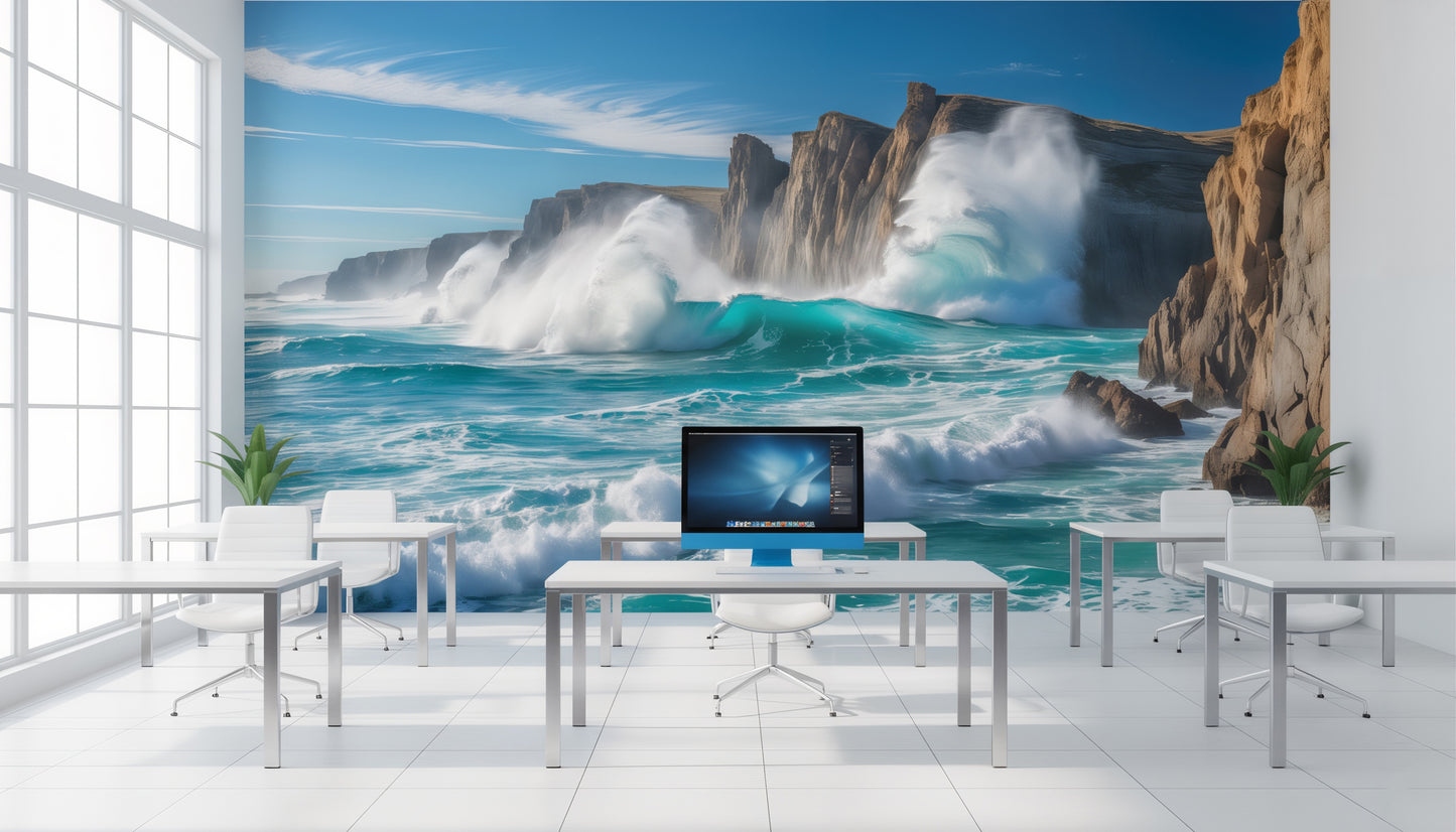 Paisaje Mar, Olas y Rocas