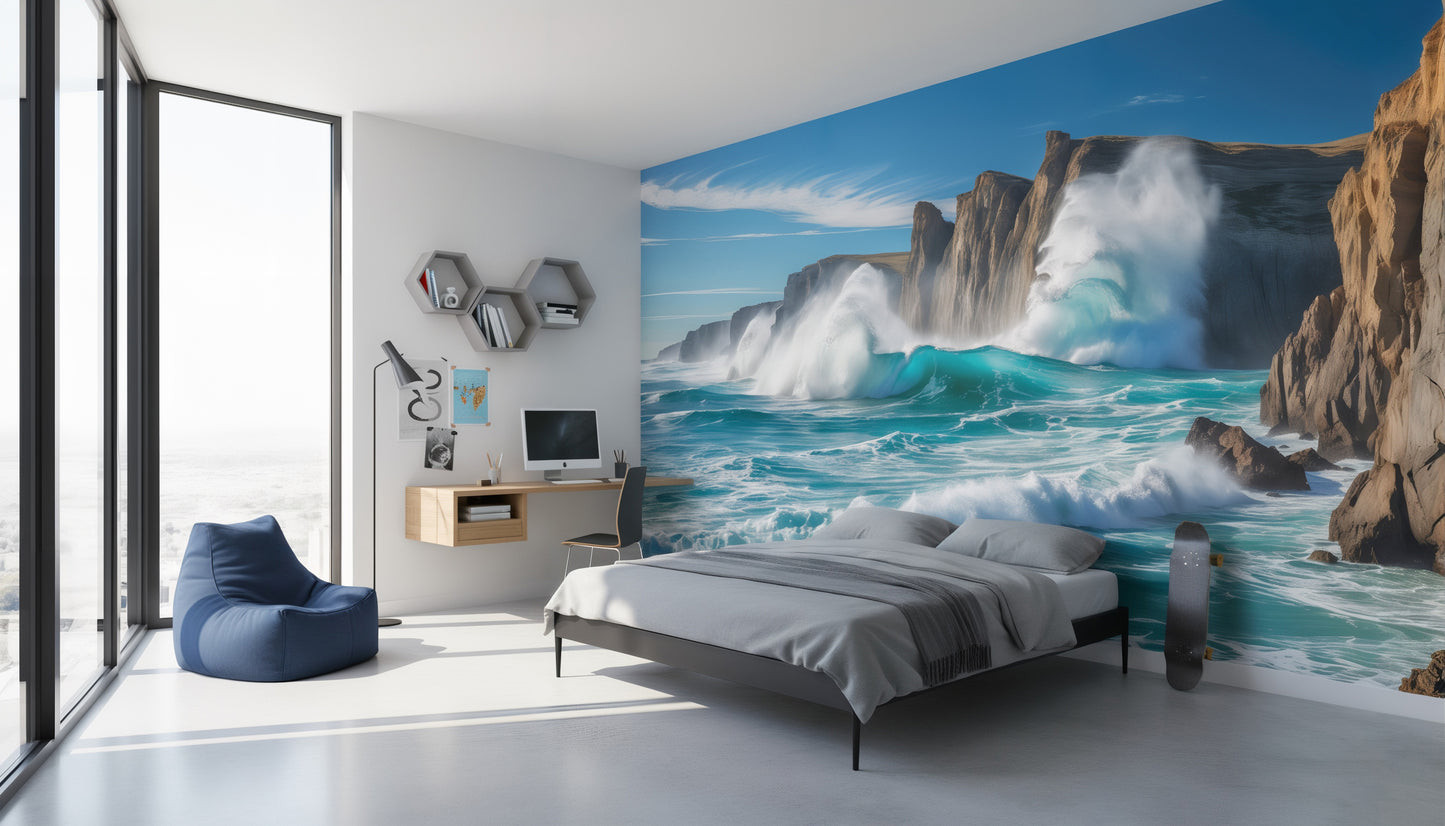 Paisaje Mar, Olas y Rocas
