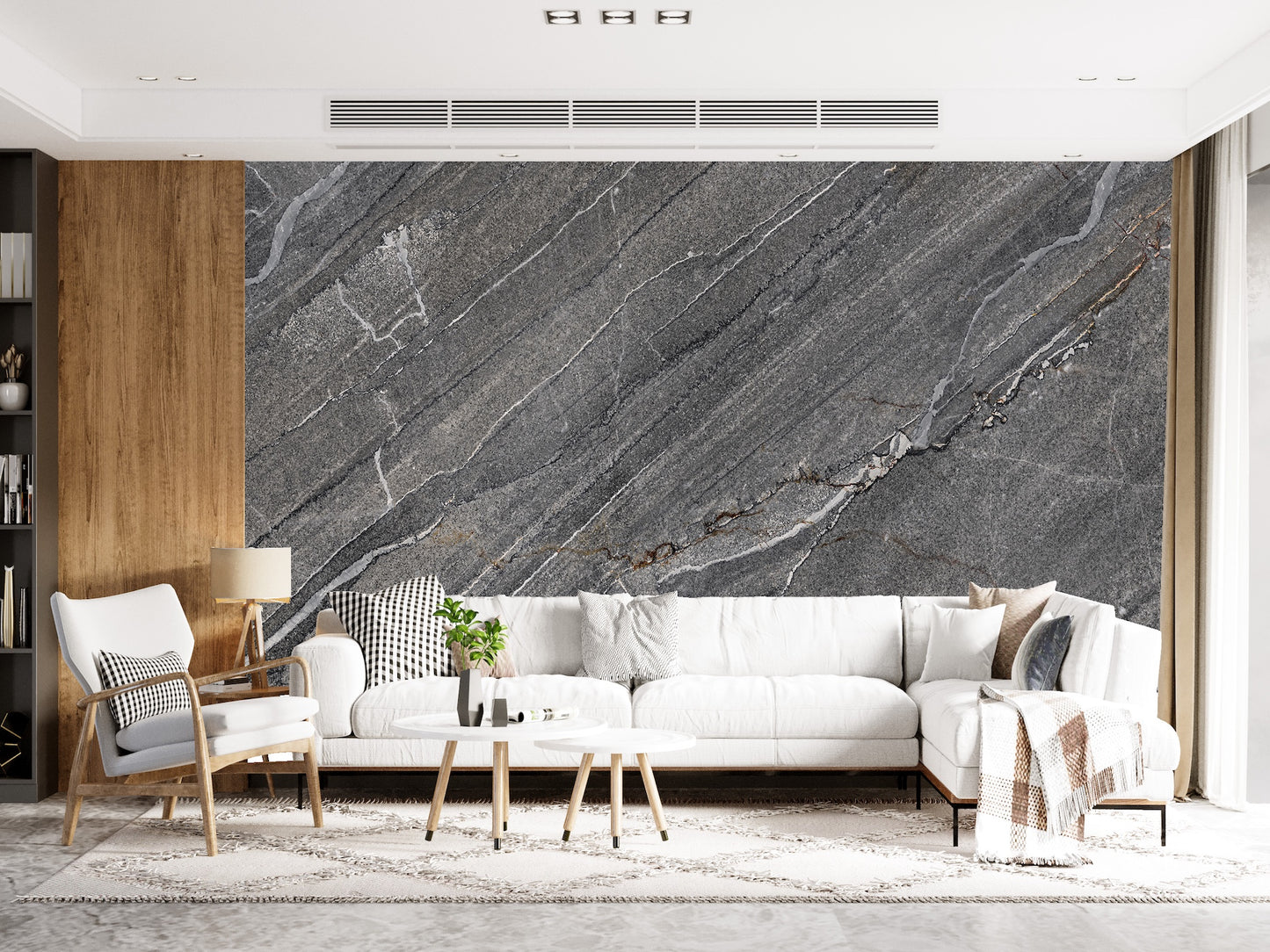 Elegante Muro Mármol Gris II