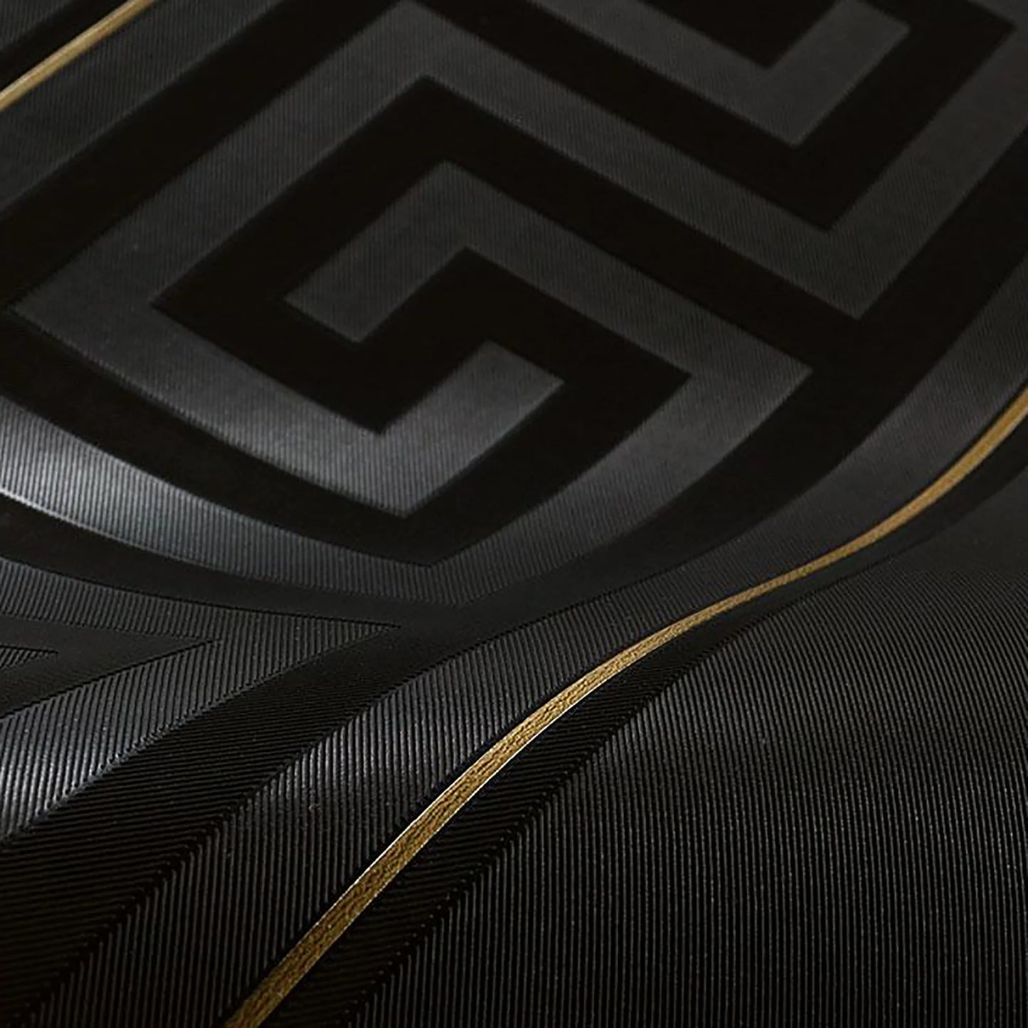 Tapiz Wallpaper Versace Grecas y Líneas - Negro