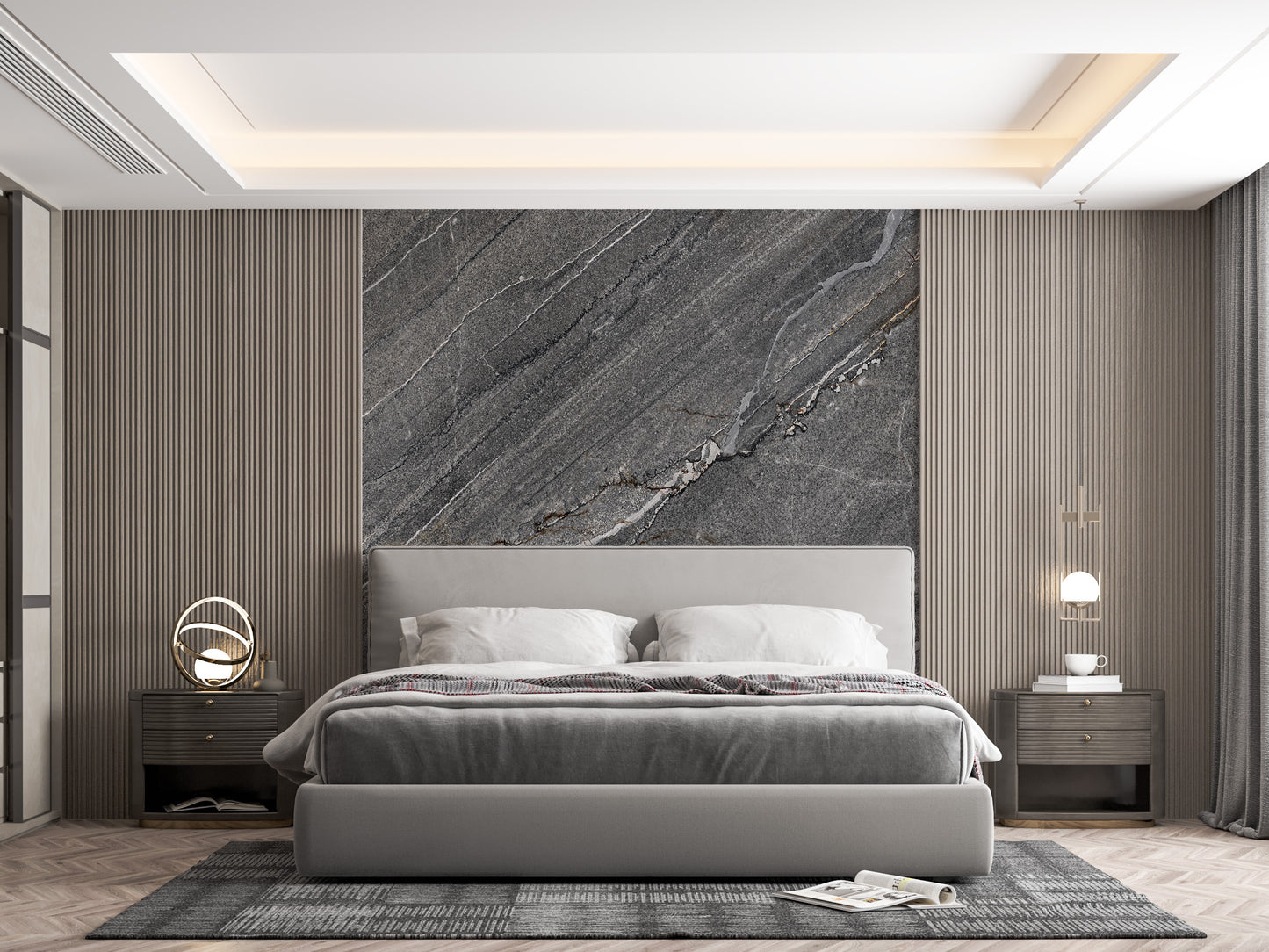 Elegante Muro Mármol Gris II