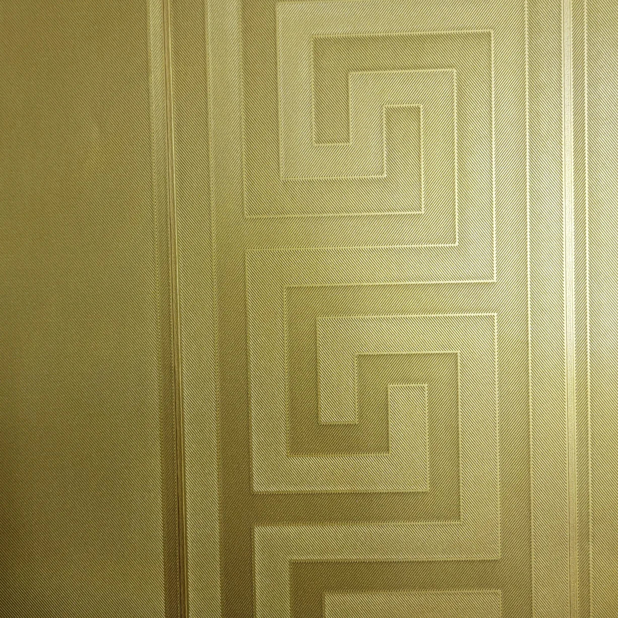 Tapiz Wallpaper Versace Grecas y Líneas - Dorado