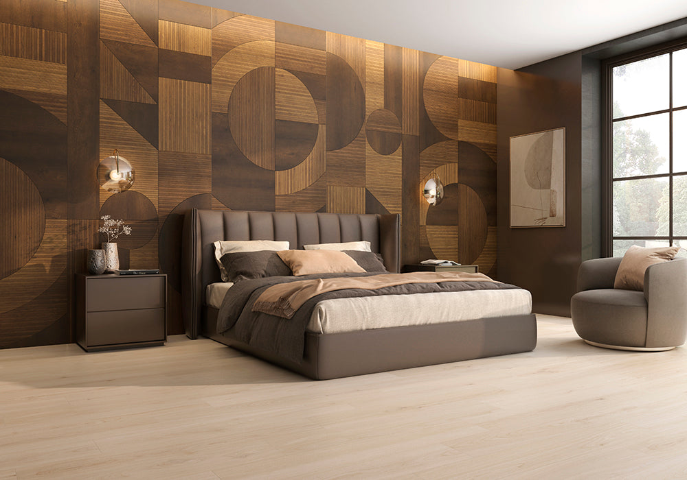 Panel con Diseños de Madera