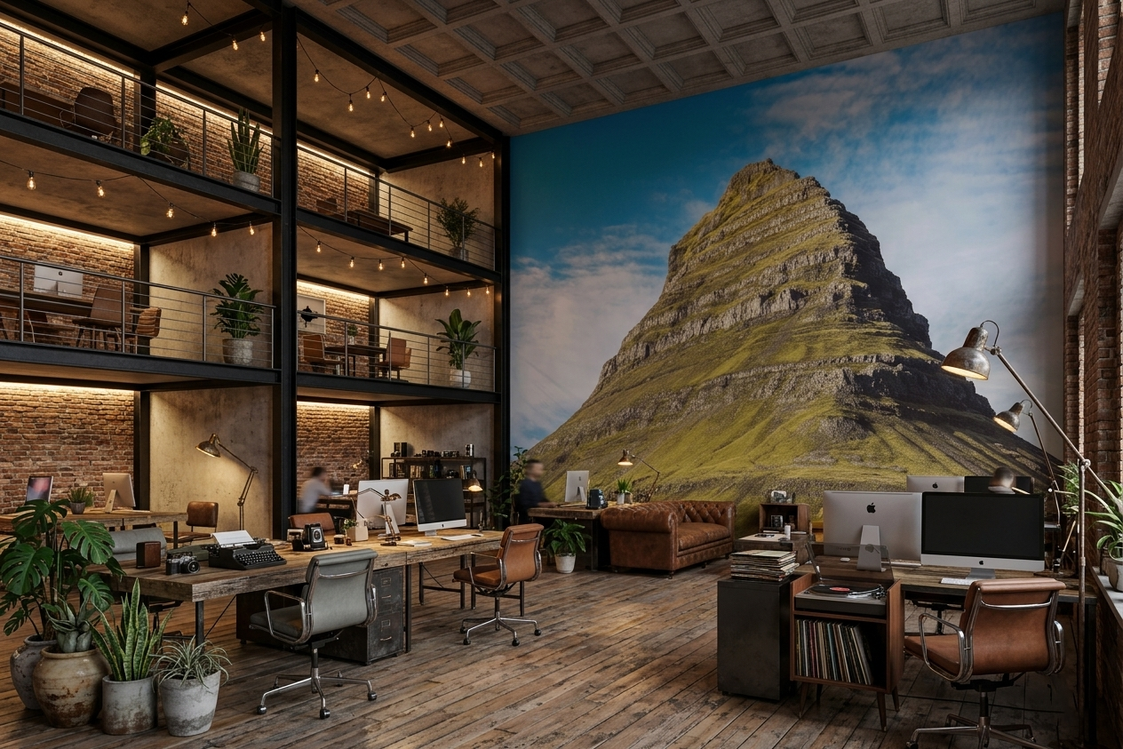 Paisaje Montaña Kirkjufell Islandia