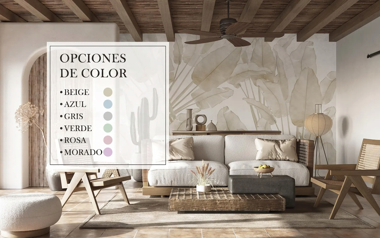 Plantas Tropicales Sepia y Otros Colores