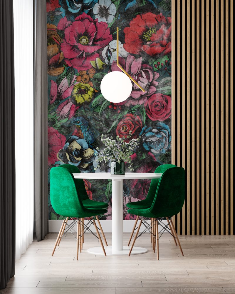 Europrint Colorful Retro Flowers